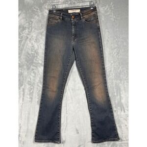 Teleria Zed Tome Flair L82 A High Rise Tinted Flare Jeans Blue Brown 27 IT 41
